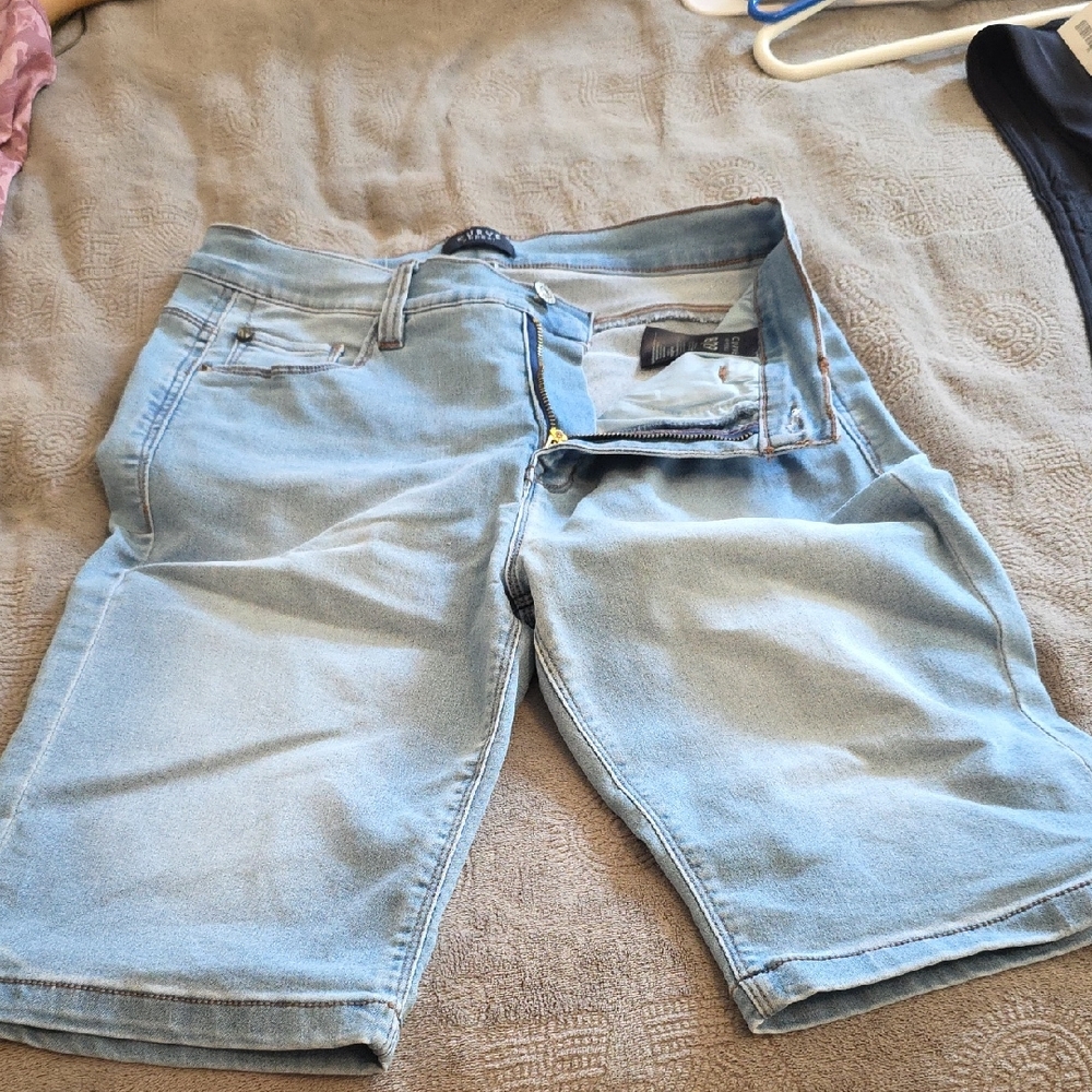 Light Blue Denim Men's Shorts